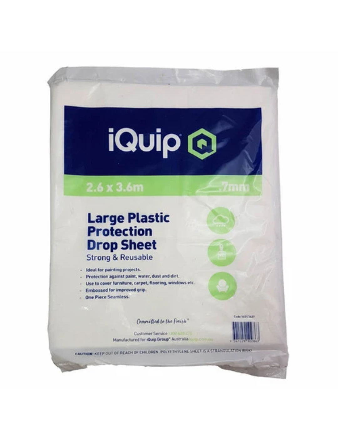 iQuip | PLASTIC DROP SHEET | 3.6 x 2.6m