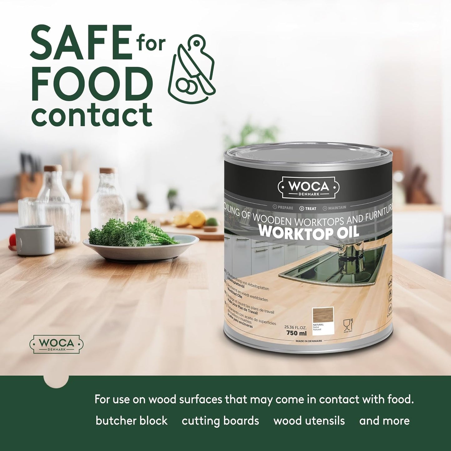 WOCA | WORKTOP OIL | NATURAL (750ml)