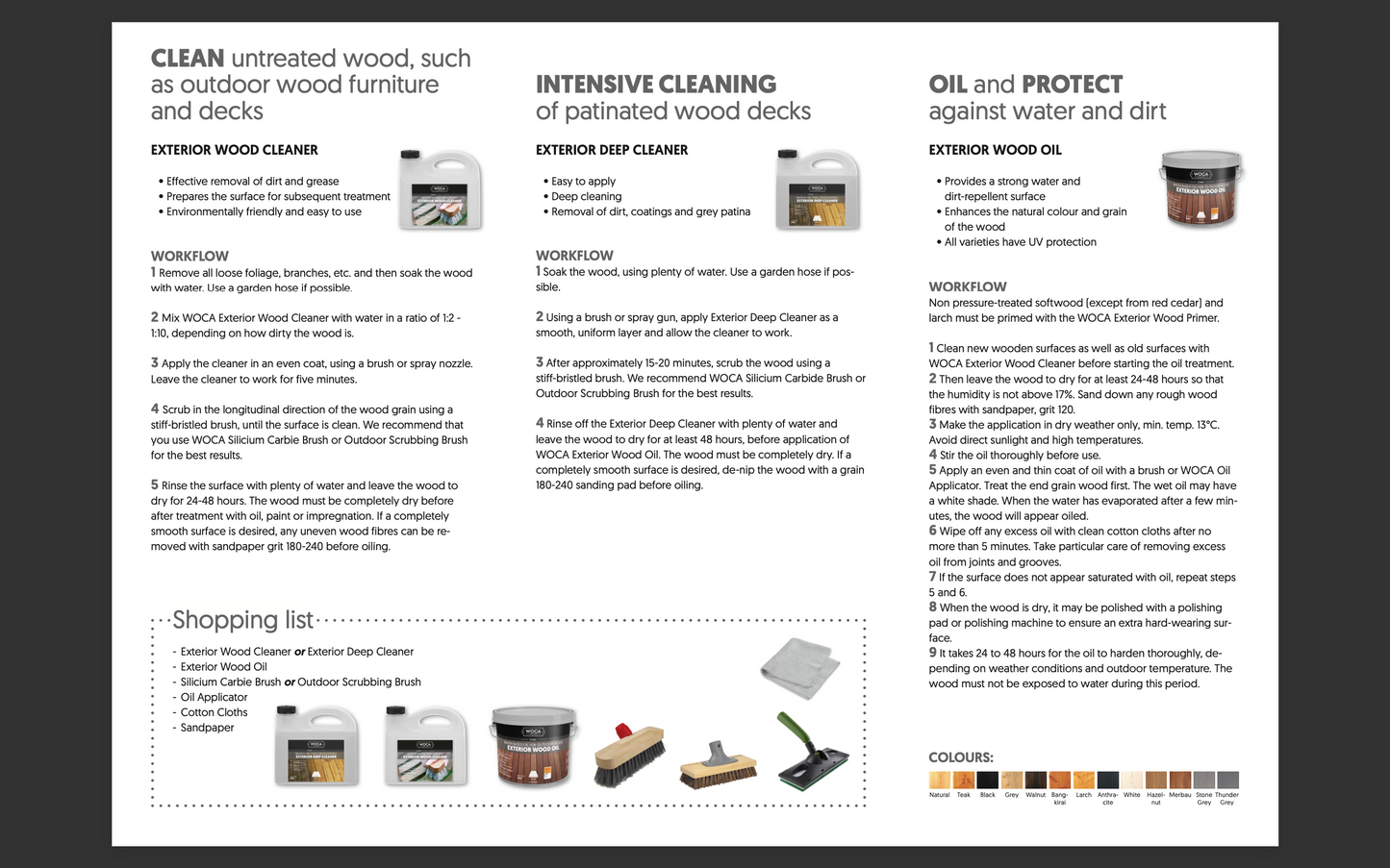 WOCA | EXTERIOR WOOD OIL (2.5L)