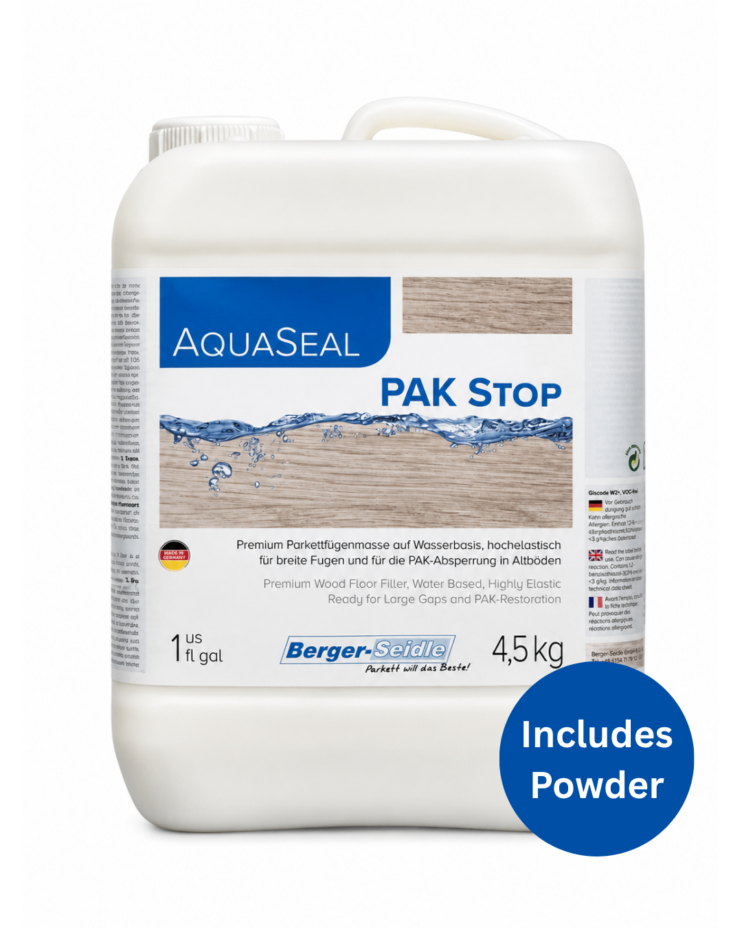 BERGER-SEIDLE | AQUA-SEAL PAK STOP WOOD FILLER (4.5KG)