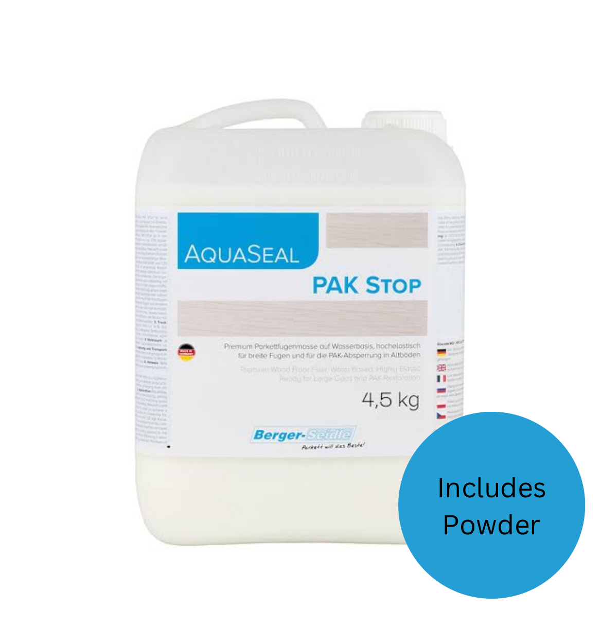 BERGER-SEIDLE | AQUA-SEAL PAK STOP WOOD FILLER (4.5KG) – Quicksand Supplies