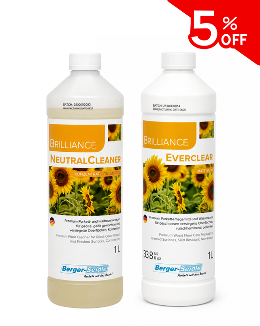 BERGER-SEIDLE| FLOOR CARE BUNDLE | LACQUERED, VINYL, LVT & LAMINATE FLOORS